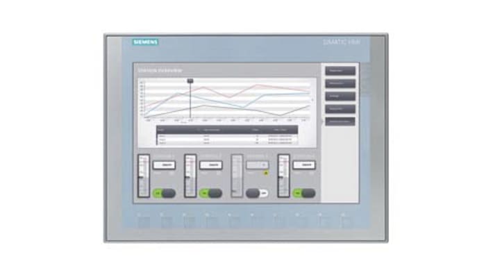Pannello HMI base a colori da 12" Siemens - 6AV2123-2MB03-0AX0: display TFT ad alta risoluzione, touchscreen intuitivo, ideale per ingegneria meccanica.