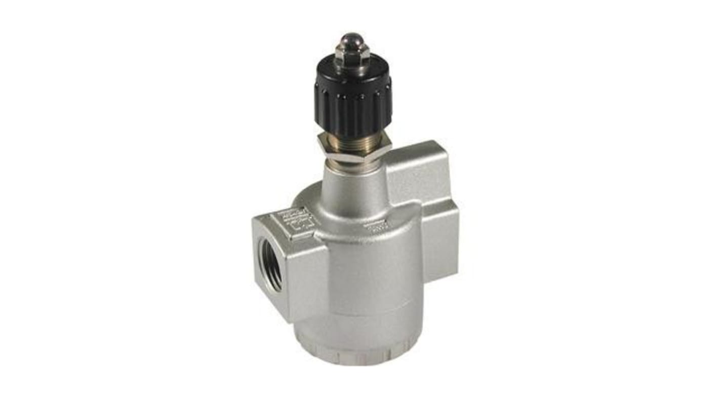 Regolatore di flusso SMC AS1301FS1-M5-04, montaggio a pannello, flusso massimo 90 L/min, diametro tubo 4 mm, temperatura -5/+60 °C.