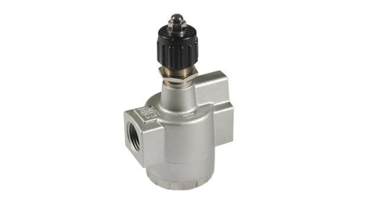 Regolatore di flusso SMC AS1301FS1-M5-06, montaggio a pannello, flusso massimo 90 L/min, diametro tubo 6 mm, temperatura -5/+60 °C.