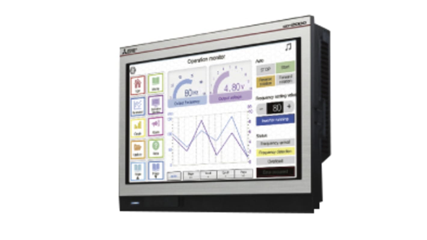 Mitsubishi Electric SW1DND-GTVO-M, software HMI GOT per programmazione, supporta 6 lingue e registrazione audio.