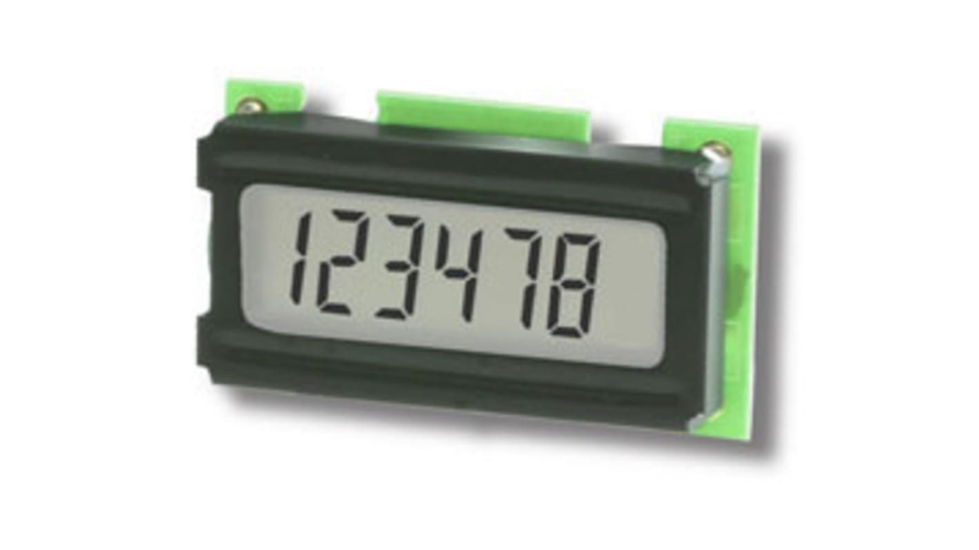 Contatore elettronico di frequenza LCD Kübler 6.192.012.H00, alimentazione 8-28 V c.c., montaggio su PCB, resistenza a vibrazioni.