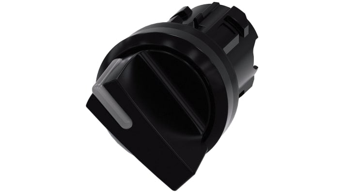Selettore luminoso Siemens SIRIUS ACT, rotondo, 22 mm, 2 posizioni O-I, plastica nera, grado di protezione IP66/IP67/IP69K.