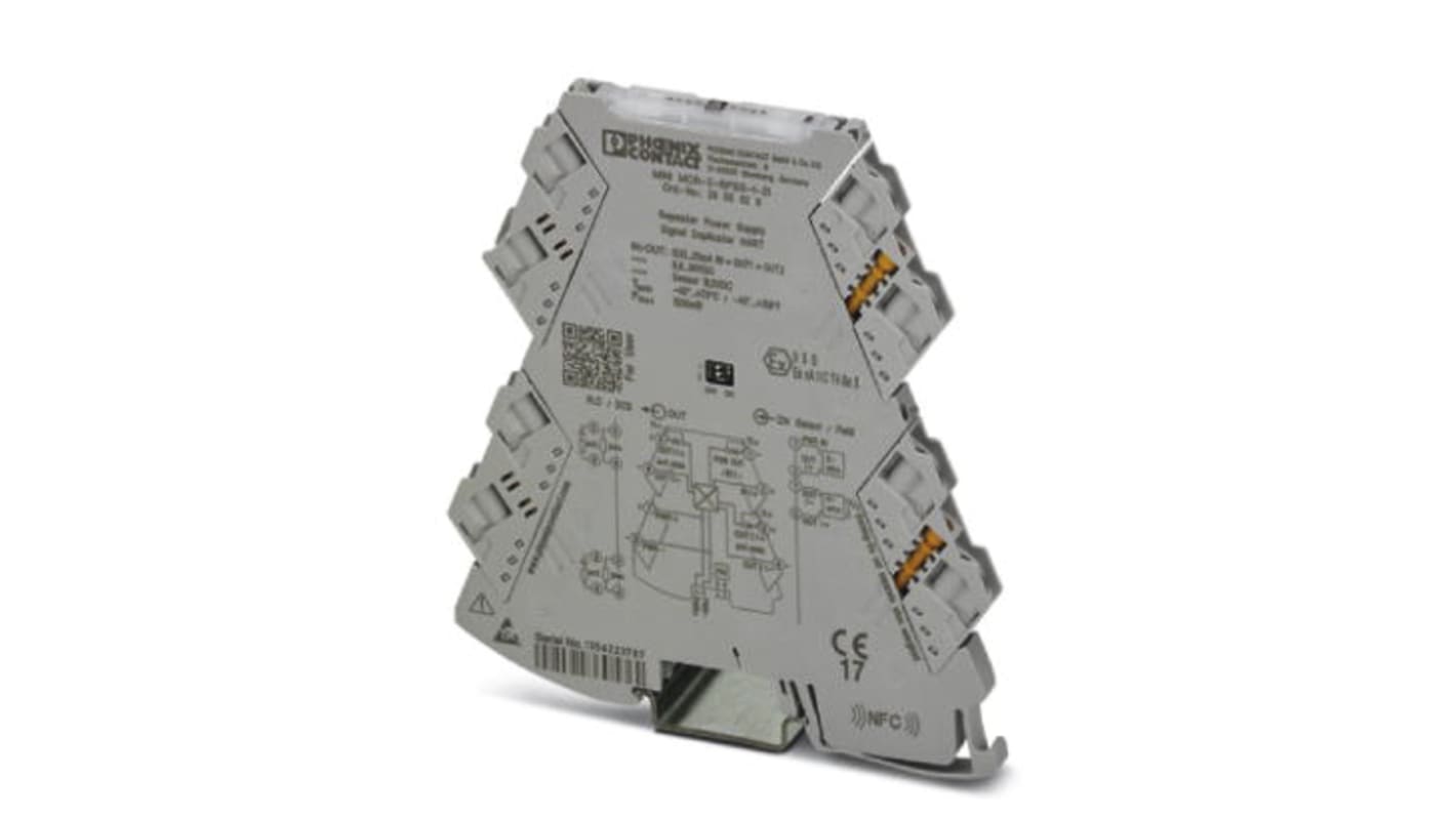 Phoenix Contact, condizionatore di segnale MACX MCR ATEX, duplicatore 4 vie, montaggio su guida DIN, temperatura -40 a +70 °C.