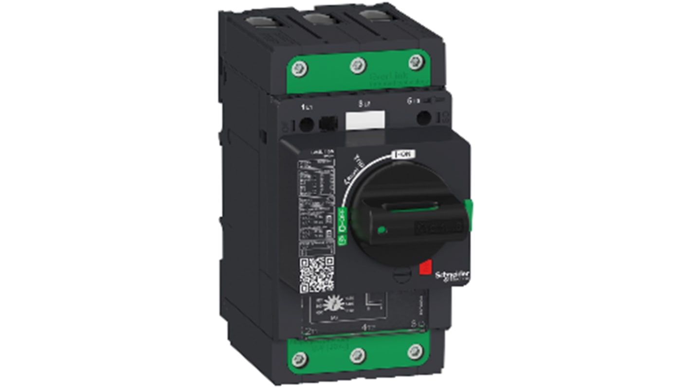 Interruttore termico Schneider Electric GV4L25N6, 3 poli, 25A, 690V, con meccanismo di scatto magnetico e dimensioni 81 x 165 x 155 mm.
