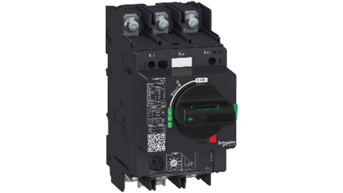 Interruttore termico Schneider Electric GV4P50N6, 3 poli, 50A, 690V, con meccanismo magnetotermico e dimensioni 81 x 165 x 155mm.
