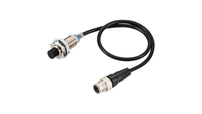 Sensore di prossimità cilindrico Omron E2E-X10MD212-M1TGJ-T 0.3M, induttivo M12 x 1, rilevamento 10 mm, IP67, -25/+70 °C.