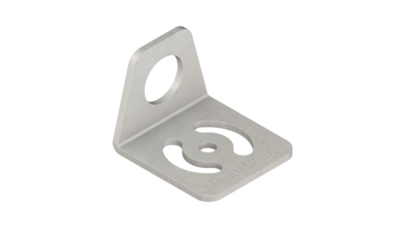 Sensore fotoelettrico Banner SMBAMS18RA, montaggio con foro da 18 mm, contenitore in acciaio laminato a freddo.