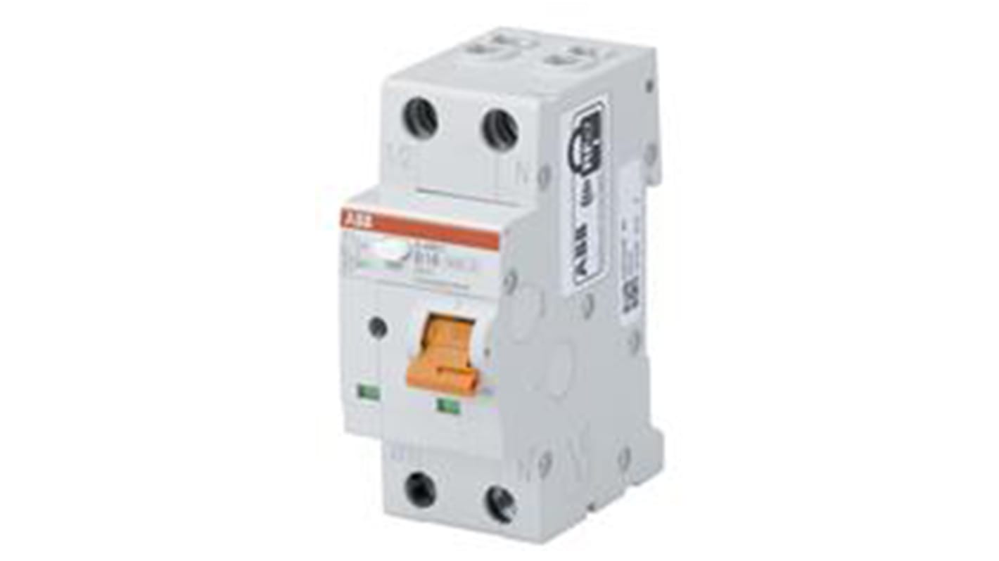 Interruttore magnetotermico ABB S-ARC1 C6, 1P+N, 6A, 240V, montaggio su guida DIN, dimensioni 85x35x69mm.
