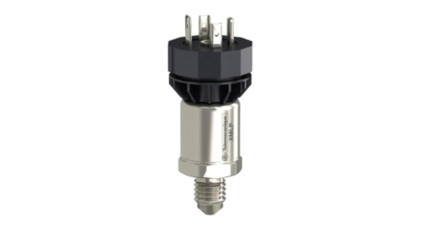 Pressostato Telemecanique Sensors XMLP040BC270, max 40 bar, uscita analogica 4-20 mA, IP65, acciaio inox 316L.
