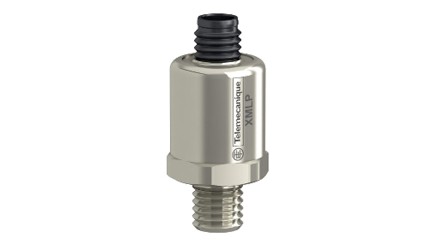 Pressostato Telemecanique Sensors XMLP1K0PD130, 1000 psi max, uscita analogica 0,5-4,5 V, montaggio filettato, IP65/IP67/IP69K.
