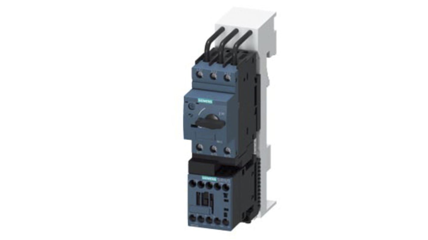 Starter DOL Siemens 3RA2110-1BD15-1BB4, 3 fasi, 750 W, 400 V, montaggio su guida DIN, dimensioni 45x154,9x202,4 mm.