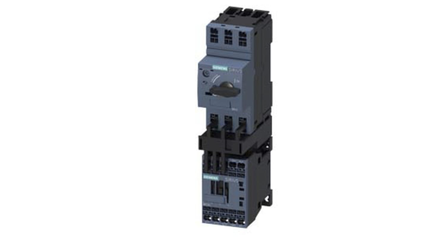 Siemens 3RA2110-0JE15-1BB4, starter DOL 3 fasi, potenza 250 W, corrente 0,7-1 A, montaggio su guida DIN, dimensioni 45x96,9x197,9 mm.
