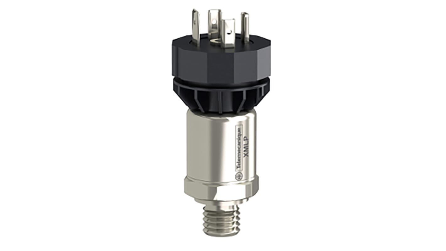 Pressostato analogico Telemecanique Sensors XMLPM00GC11F, con uscita 0,5-4,5 V, montaggio su filettatura, IP65.