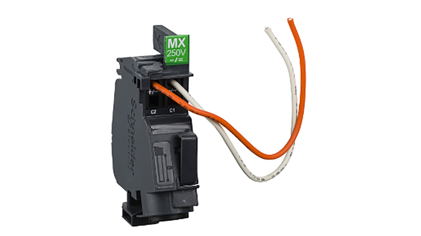 Interruttore magnetotermico scatolato Schneider Electric LV426864, tensione nominale 277 V, montaggio a clip, lunghezza 8 mm.