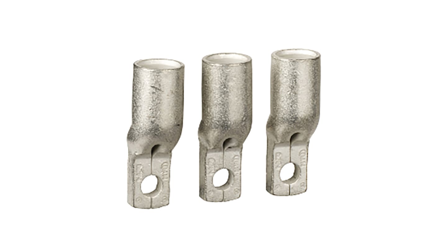 Interruttore magnetotermico scatolato Schneider Electric, 3 poli, montaggio su cavo, con linguetta di compressione per cavo di rame 95 mm².