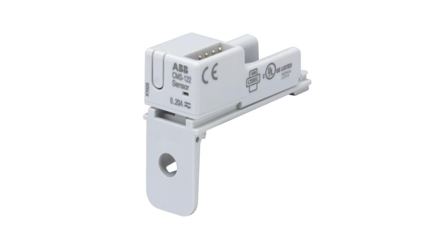 Sensore a nucleo aperto ABB CMS-120LA, 80A, diametro 18 mm, per monitoraggio circuiti elettrici industriali.
