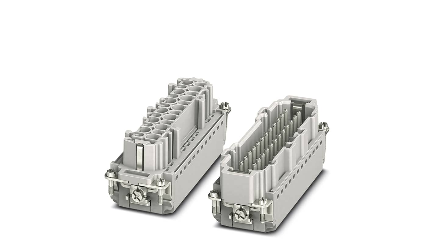 Connettore alimentazione Phoenix Contact 1408794, 24 pin, montaggio a pannello, corrente 16A, tensione 500V, corpo in plastica.