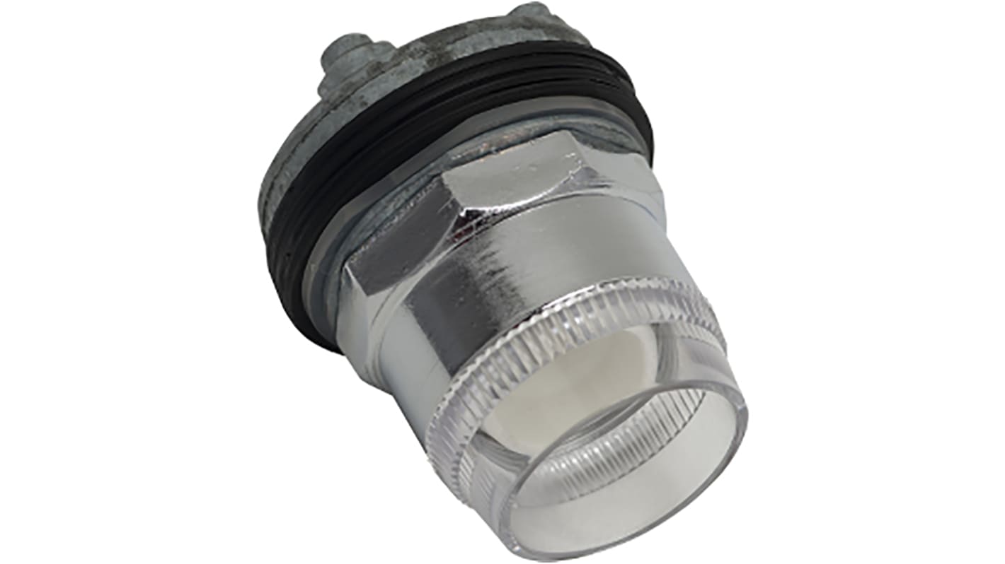 Pulsante luminoso rotondo Schneider Electric 9001K1L per montaggio a pannello, diametro foratura 30 mm, tensione massima 120V.