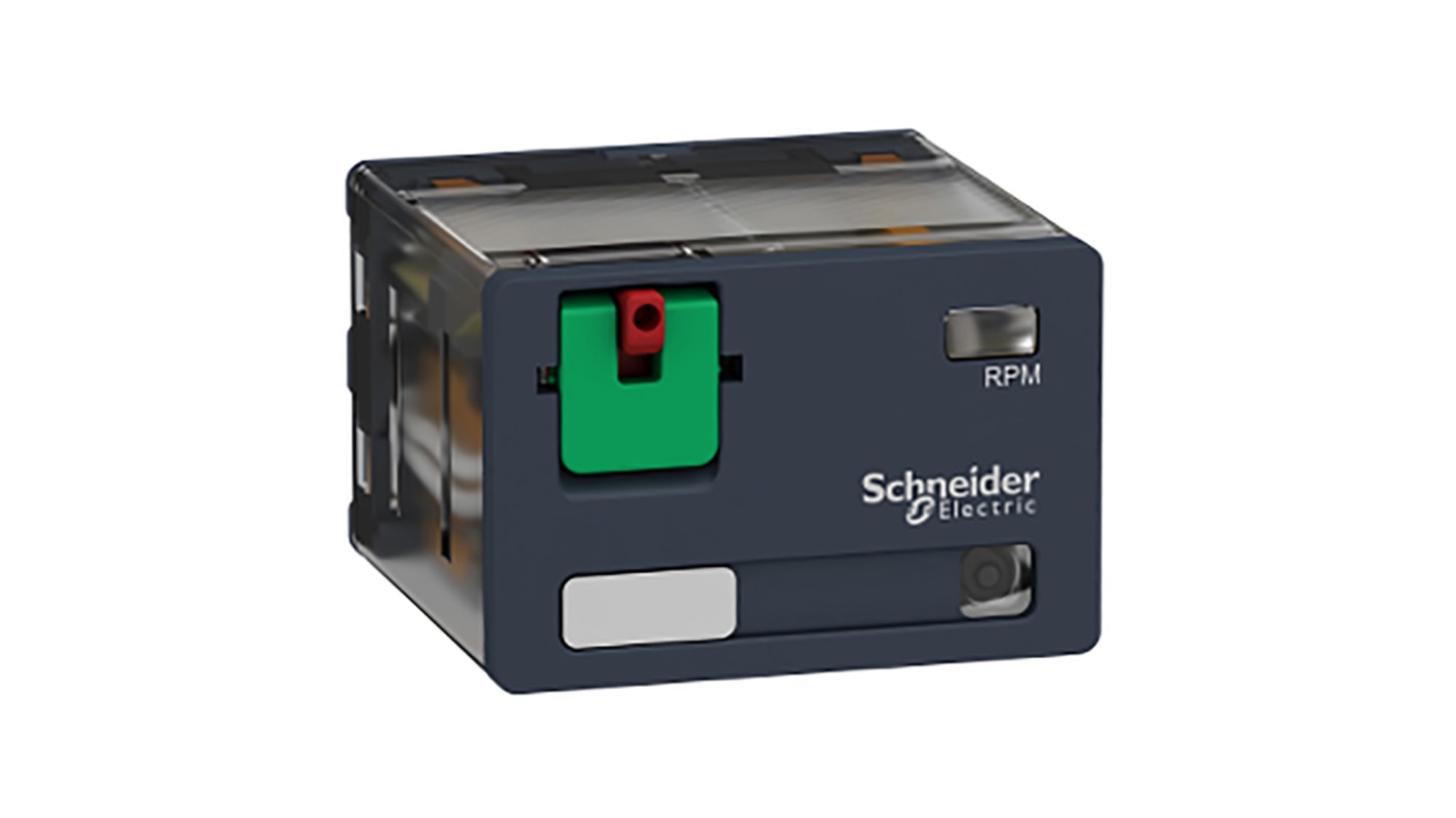 Relè di potenza Schneider Electric RPM42P7 Harmony Relay RP 4PDT 230V ca - Monitoraggio fasi, corrente e temperatura - LED integrato - 15A.