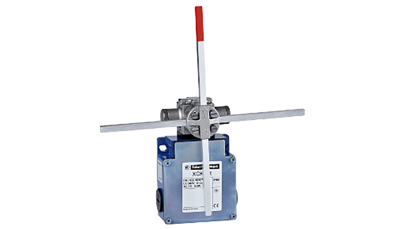 Interruttore di fine corsa Telemecanique Sensors XCKMR44D1H29, 1NC/1NO, IP66, montaggio verticale, dimensioni 200mm x 59mm x 118mm.