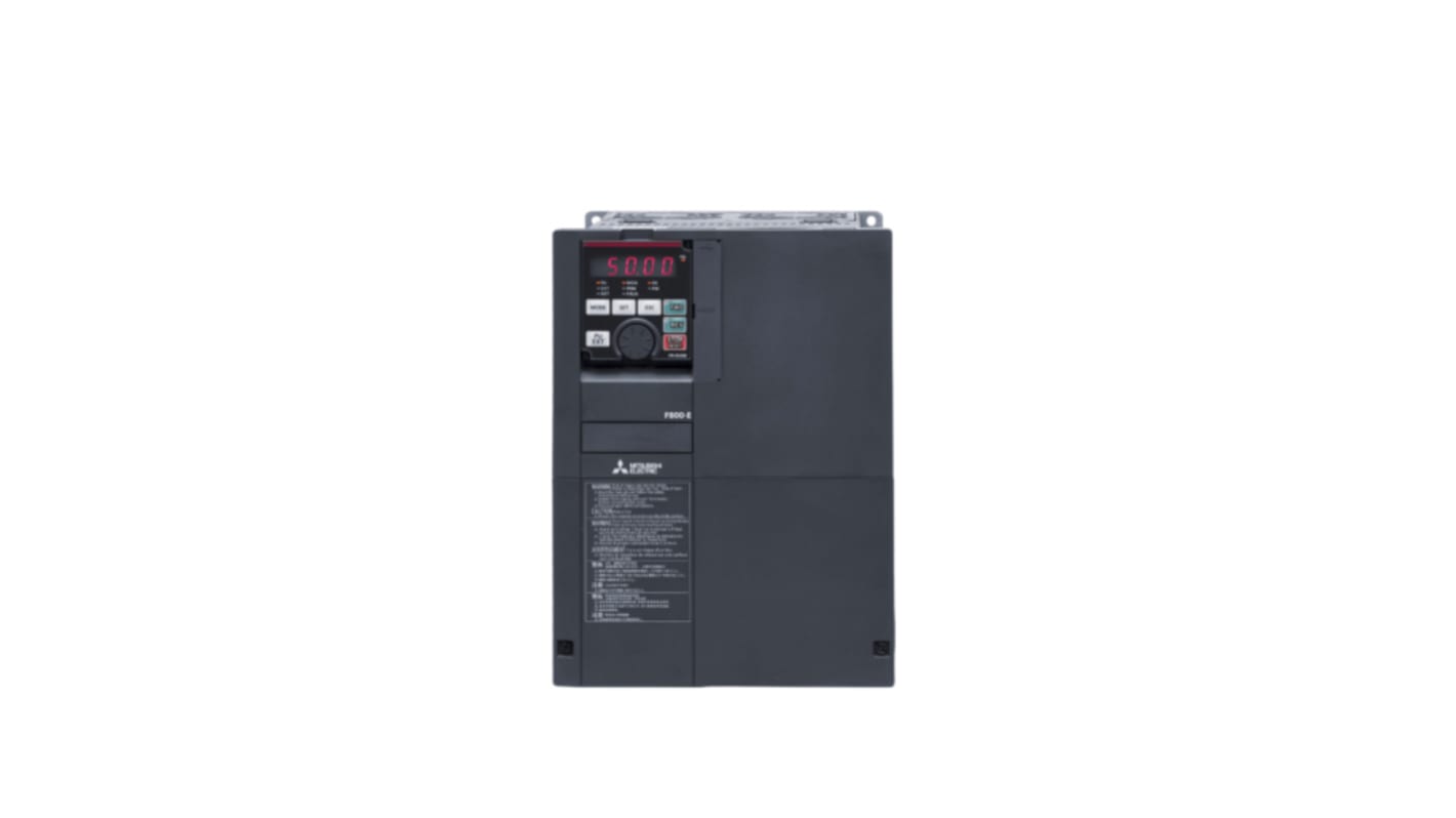 Inverter Mitsubishi Electric FR-F840-00310-E2-60, 1,5 kW, 400 V, 3 fasi, montaggio a parete, dimensioni 300x190x220 mm.