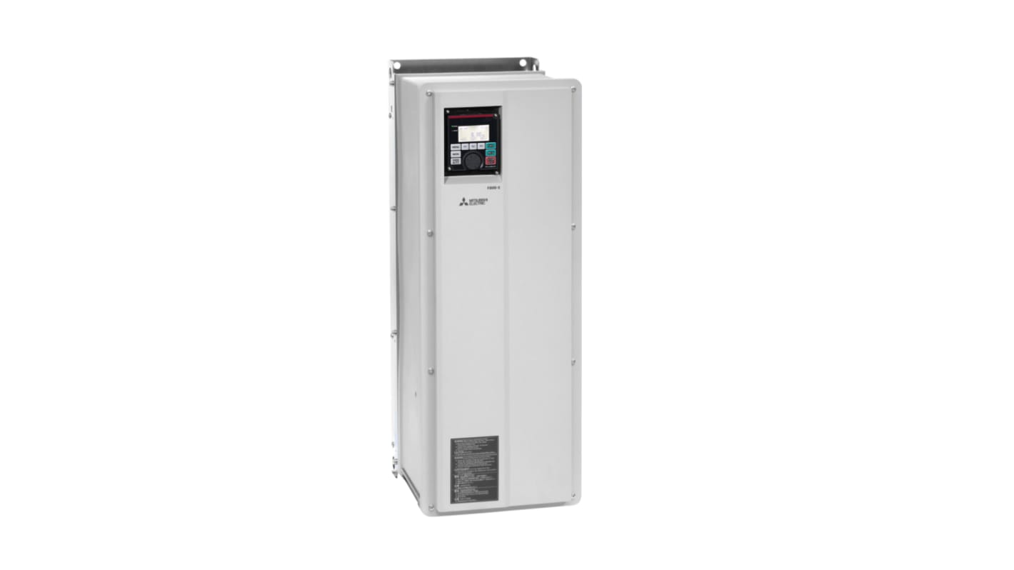 Inverter Mitsubishi Electric FR-F846-00470-E2-60L2, 43A, IP55, interfaccia Ethernet, per pompe e ventilatori.