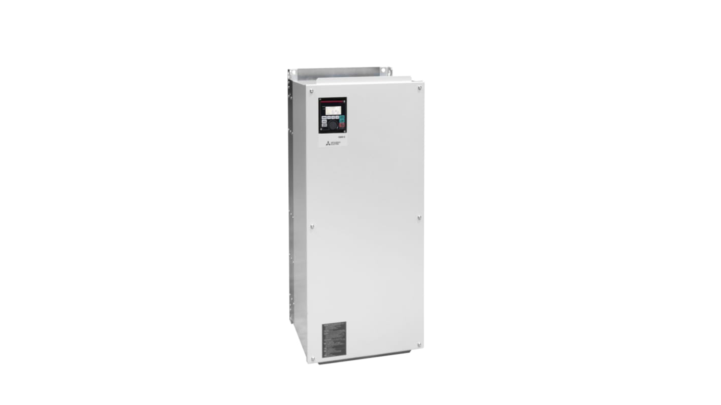 Inverter Mitsubishi Electric FR-F846-00620-E2-60L2, 57A, IP55, per pompe e ventilatori, configurazione semplice via USB o Ethernet.