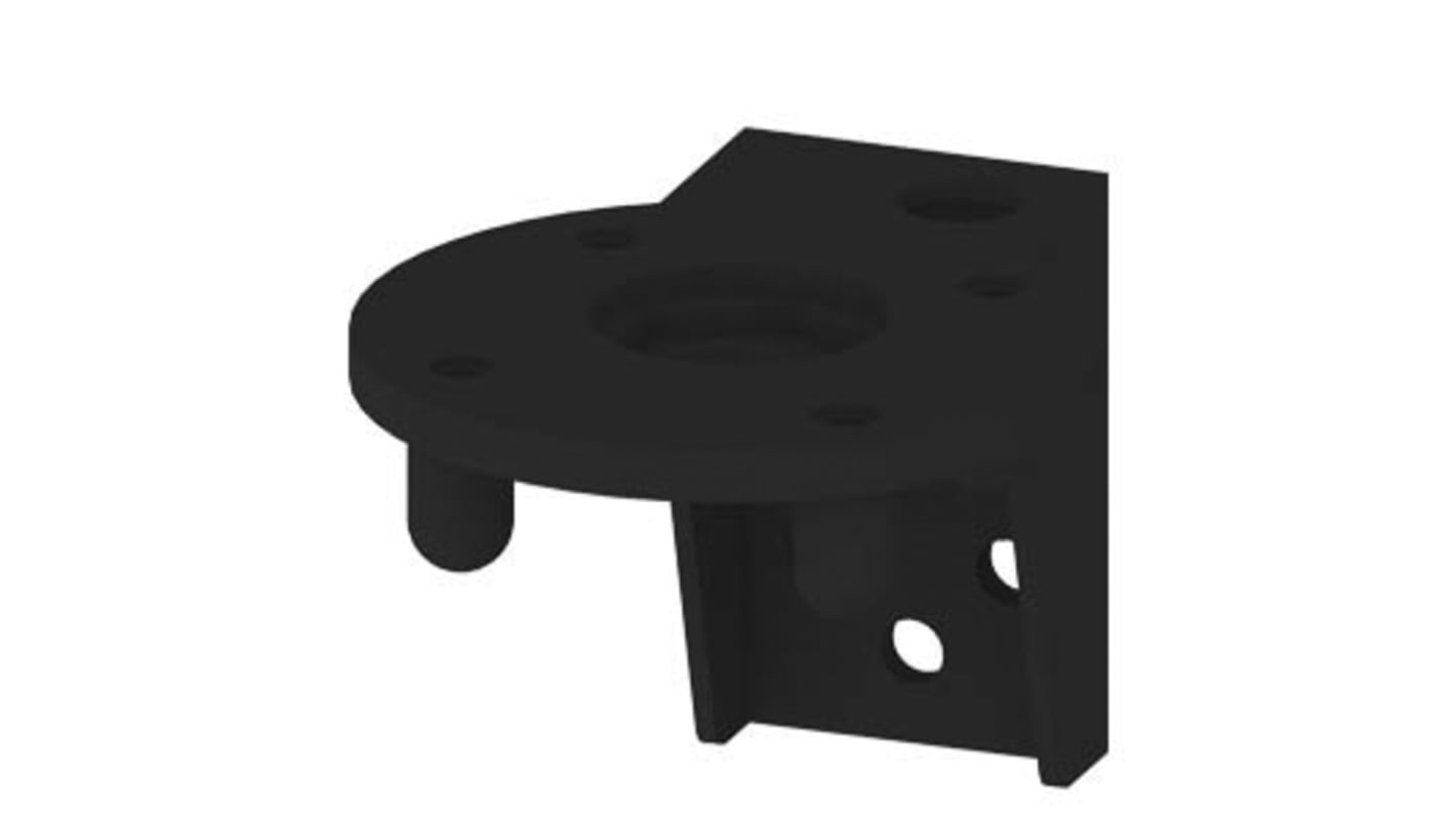 Base di montaggio Siemens 8WD4408-0CC, altezza 57 mm, colore nero, grado di protezione IP65, per diametri 50 e 70 mm.