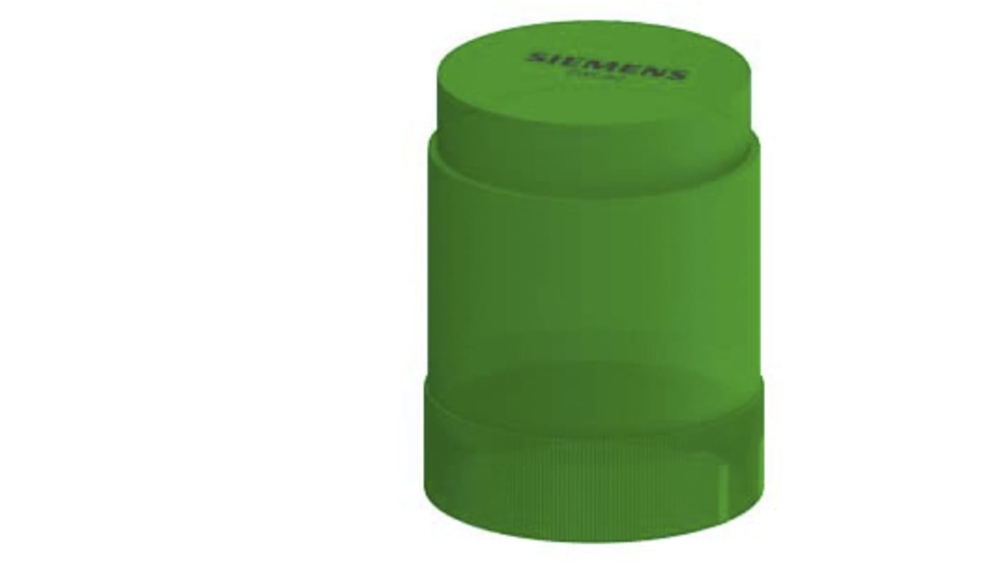 Elemento luminoso lampeggiante verde Siemens 8WD4200-1AC, LED, 12-230 V, IP54, altezza 67 mm, diametro 50 mm.