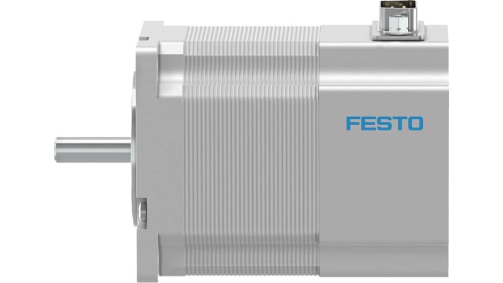 Motore passo-passo ibrido Festo EMMS-ST-57-S-S-G2, coppia di tenuta 0.8 Nm, dimensioni 20.6 mm x 73.5 mm, grado di protezione IP54.