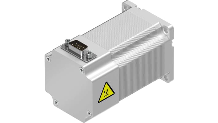 Motore passo-passo ibrido Festo EMMS-ST-57-M-S-G2, 1.8° di passo, 48 V, 5 A, IP54, 1.1 kg, lunghezza asta 20.6 mm.