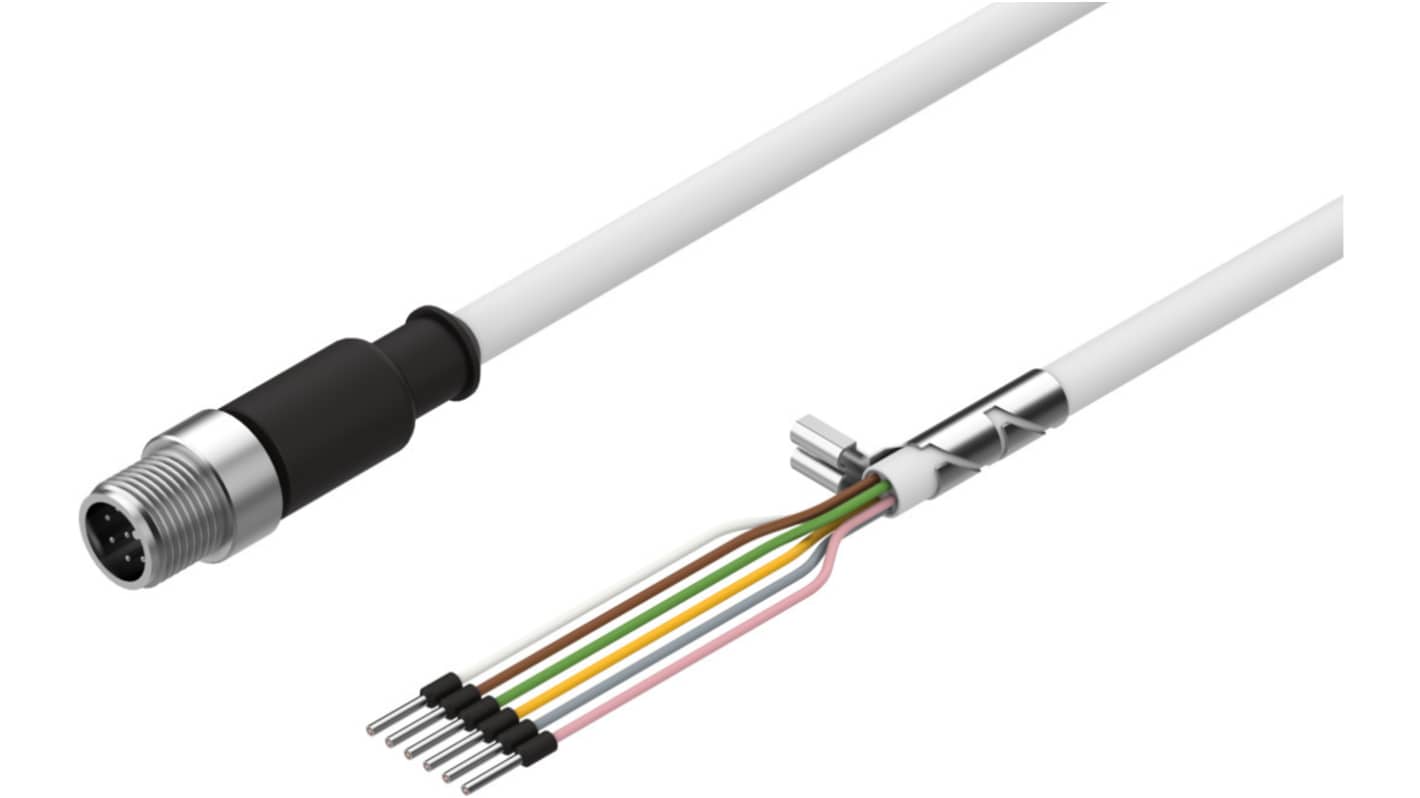 Cavo motore Festo NEBM-SM12G8-E-1.5-Q5-LE6, lunghezza 1.5 m, connettore D-Sub 25 pin, adatto per cilindri elettrici EPCO.