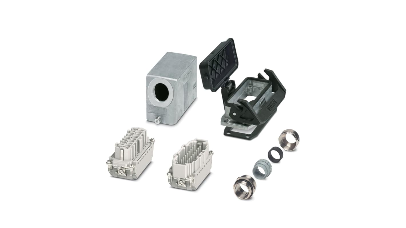 Phoenix Contact, kit di connettori alimentazione 16 pin, femmina e maschio, montaggio a vite, IP66/IP67, 16A, 500V.