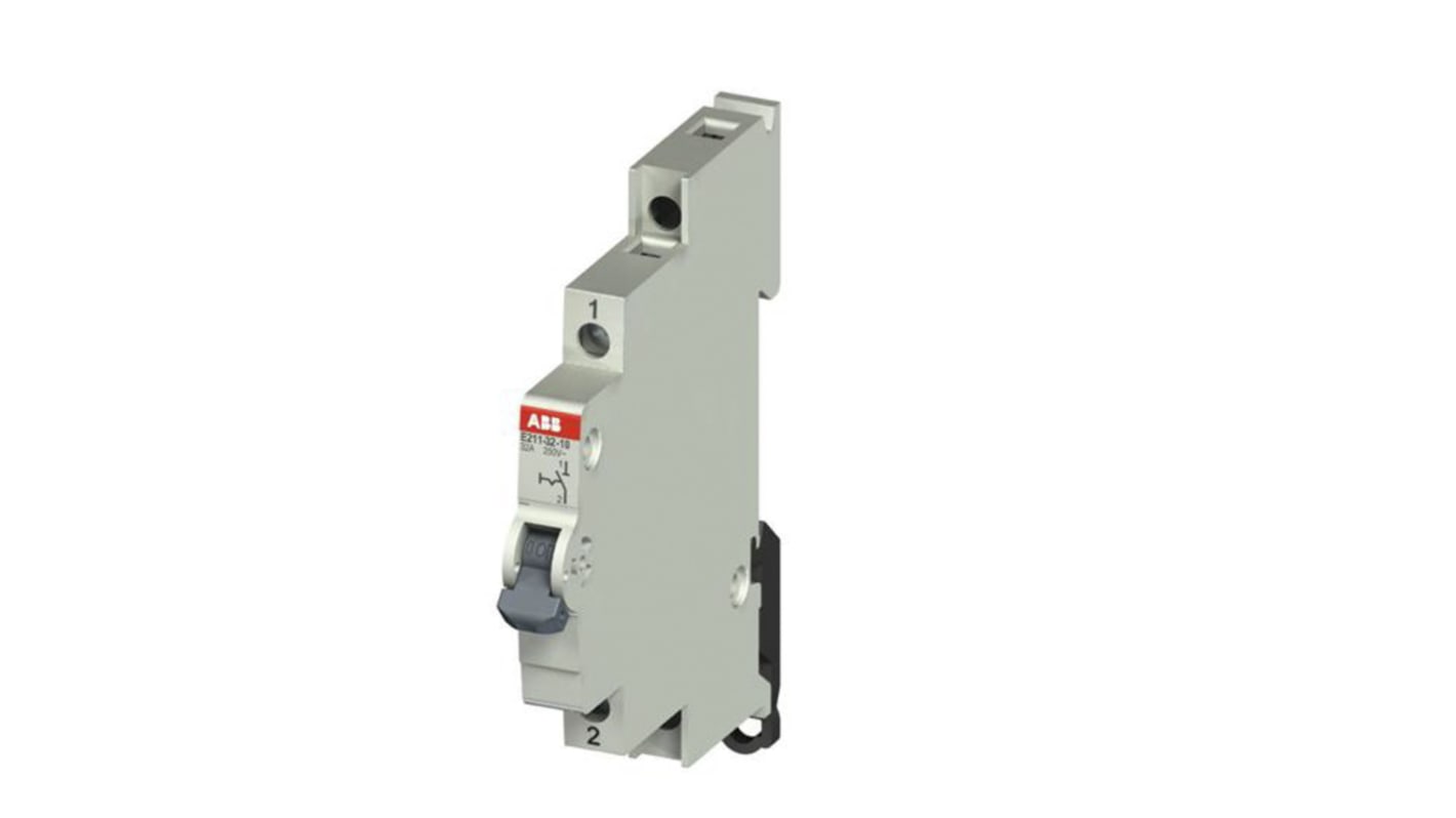 Interruttore ON/OFF ABB 703007, 32A, 250V/415V, contatti 1/2/3/4 NO, larghezza modulo 0,5/1, conforme VDE 0632.