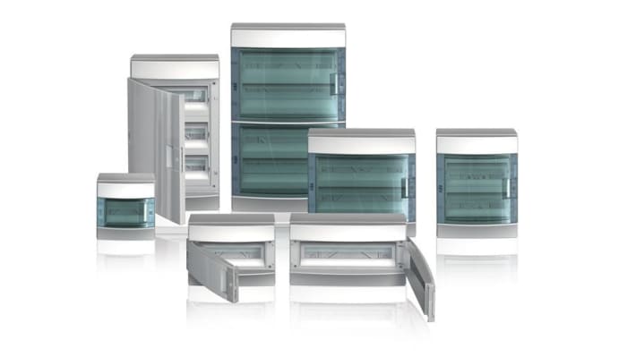 ABB 151223, unità per utenze civili IP65, 12 vie, custodia in plastica, dimensioni 320 x 155 x 435 mm.