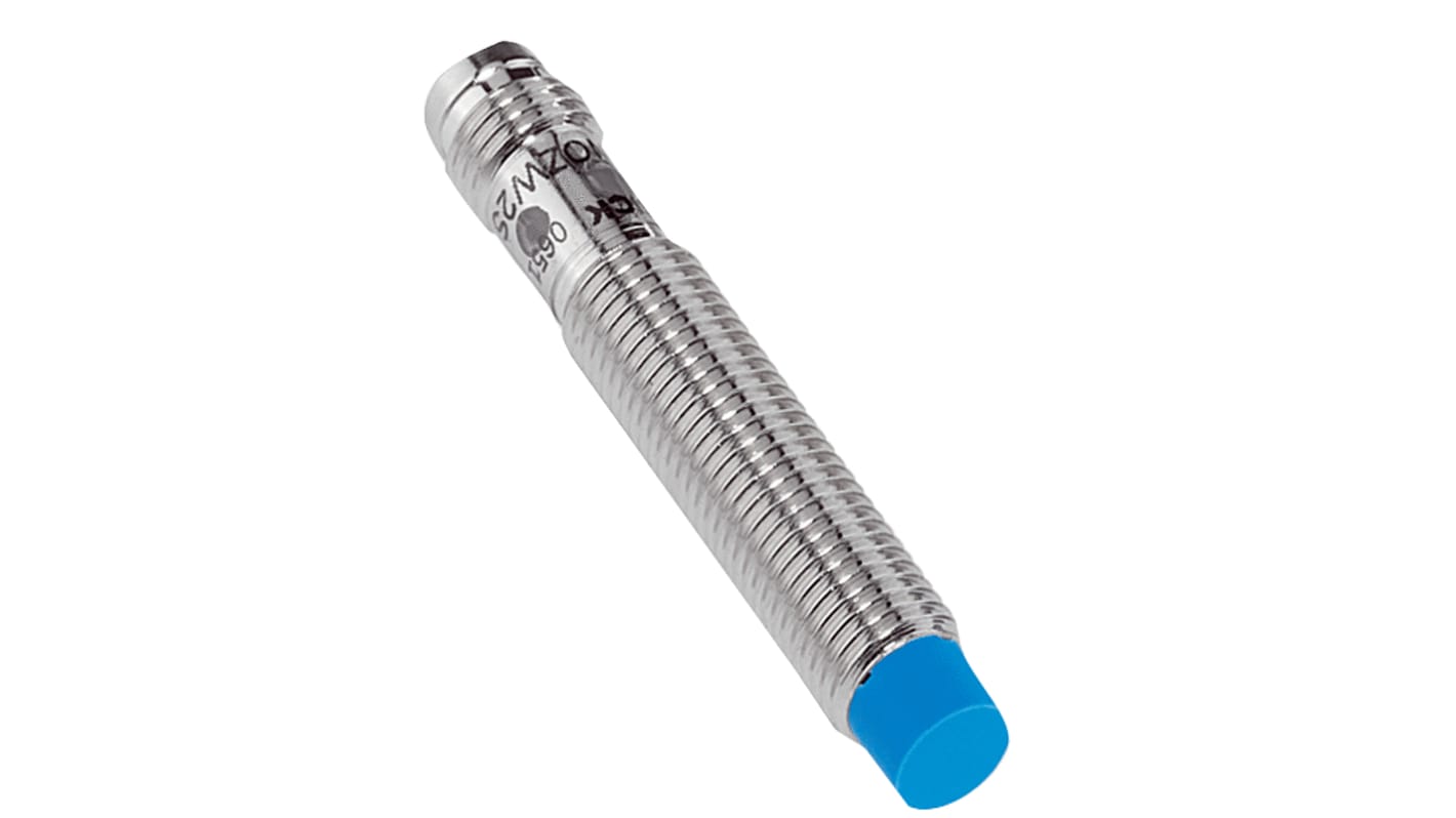 Sensore di prossimità cilindrico Sick IME08-06NPOZT0S PNP M8, portata 6 mm, IP67, alimentazione 10-30 V c.c., temperatura -25/+75 °C.