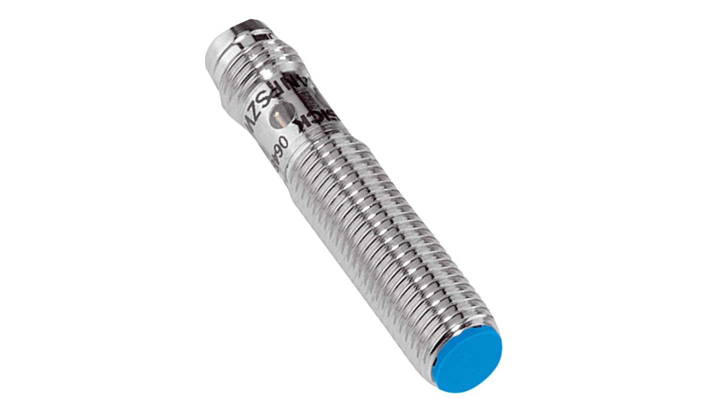 Sensore di prossimità cilindrico Sick IME08-03BPSZT0K, PNP-NO, gamma di rilevamento 3 mm, connettore M8, IP67.