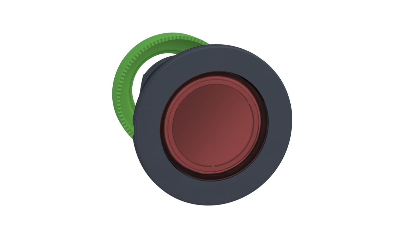 Attuatore pulsante Mantenuto rotondo rosso Schneider Electric ZB5FH043, diametro 36.6 mm, protezione IP66/IP67/IP69K.