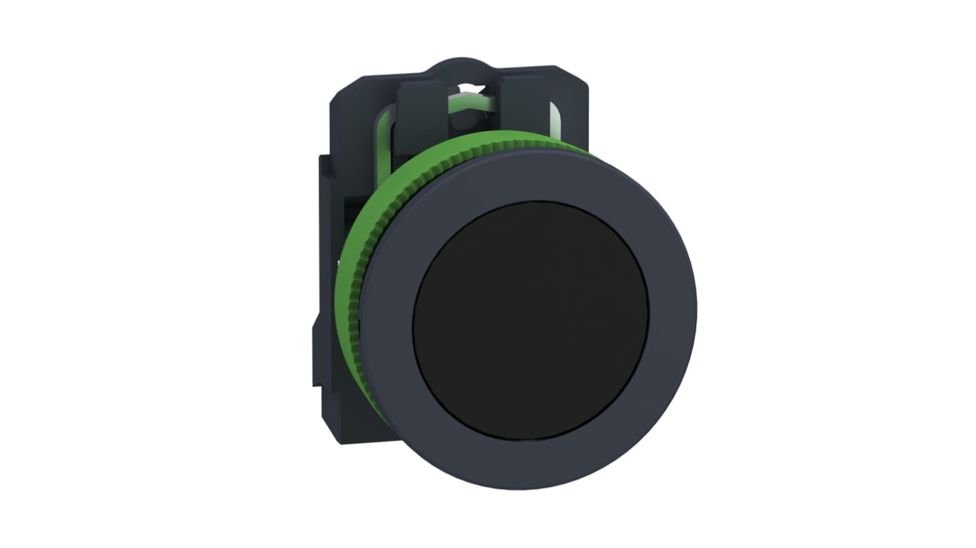 Pulsante SPST Schneider Electric XB5FA21, montaggio a pannello, diametro 36.6 mm, protezione IP69, operatività da -40 a +70 °C.