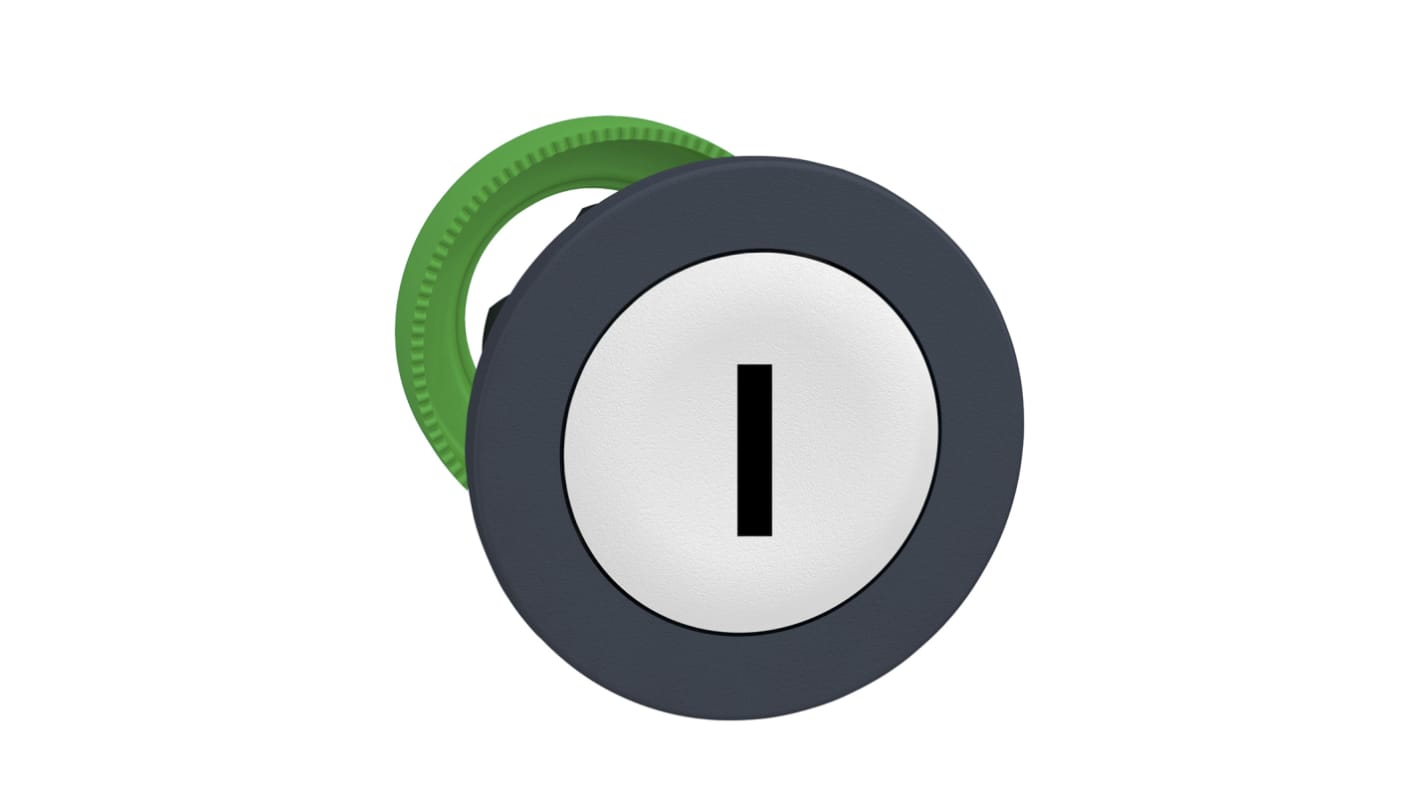 Attuatore pulsante rotondo ZB5FA131 di Schneider Electric, diametro foro 30 mm, colore bianco, protezione IP66/IP67/IP69K.