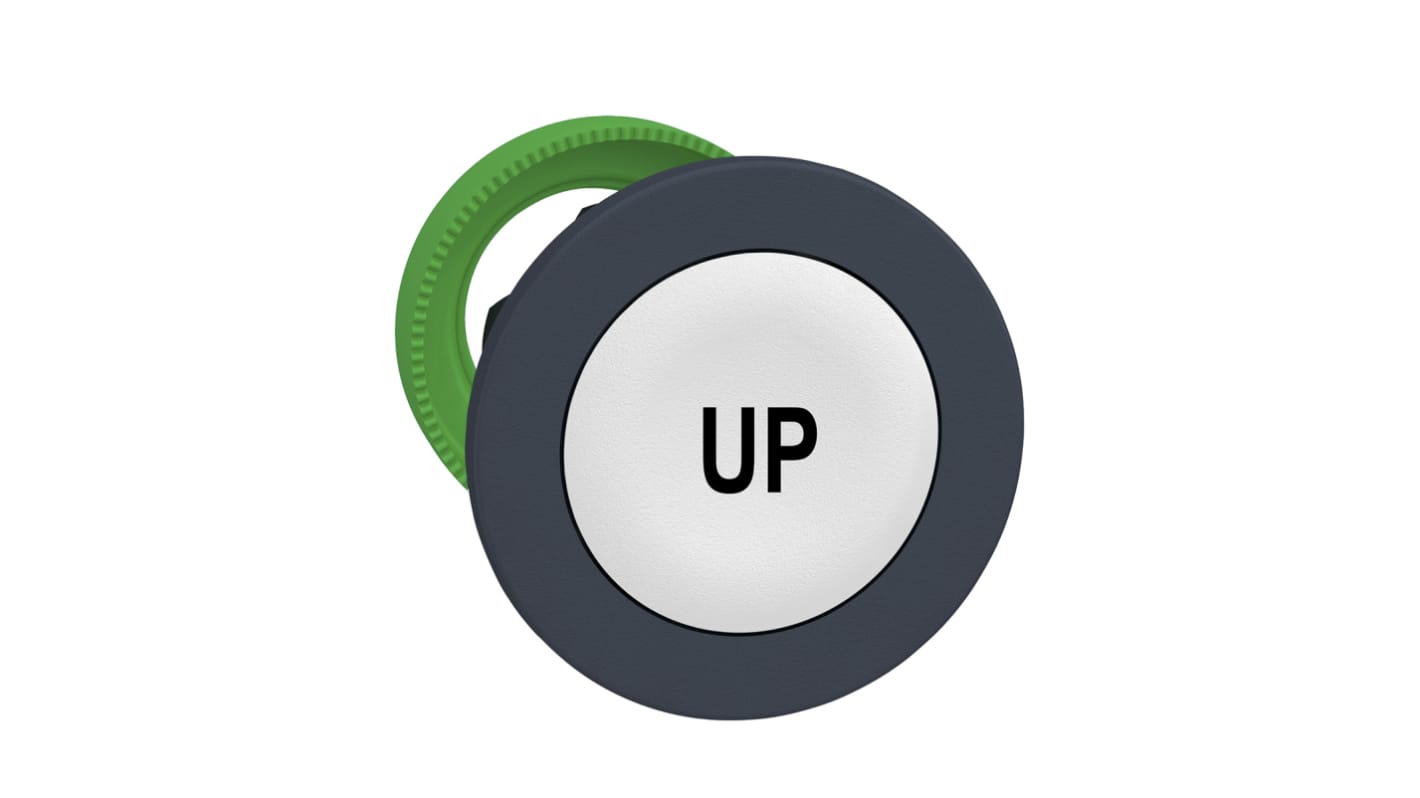Attuatore pulsante instabile ZB5 di Schneider Electric, diametro foro 30 mm, colore bianco, montaggio a incasso, protezione IP66/IP67/IP69K.