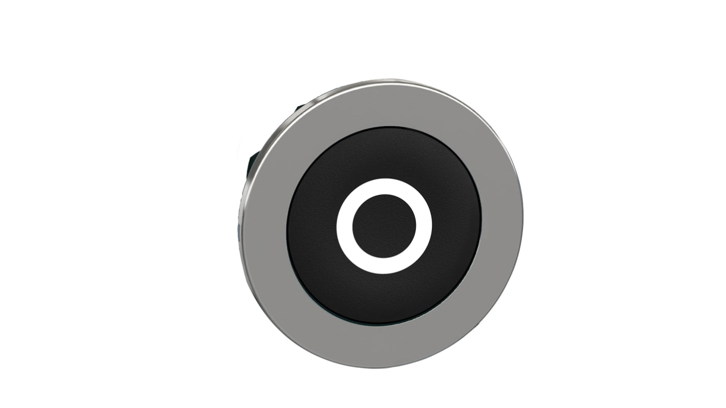 Attuatore pulsante rotondo ZB4FA232 di Schneider Electric, diametro foro 30 mm, colore nero, protezione IP66/IP67/IP69K.