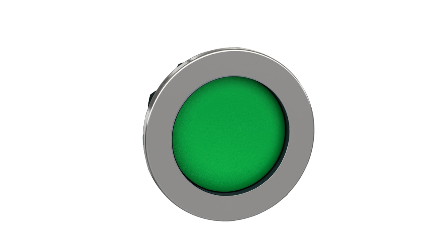 Attuatore pulsante rotondo ZB4FA36 di Schneider Electric, verde, diametro 30 mm, protezione IP66/IP67/IP69K, attuazione instabile.