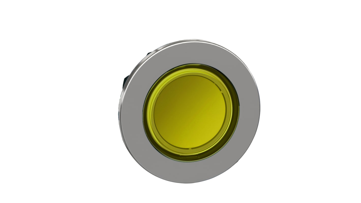 Lente per spia Schneider Electric ZB4FV083, rotonda, luce gialla, resistente a vibrazioni, installazione modulare.