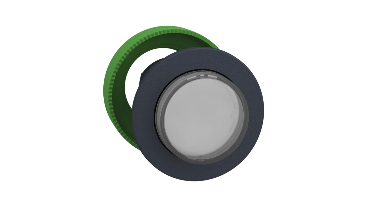 Attuatore pulsante rotondo ZB5FH13 di Schneider Electric, montaggio a incasso, diametro 36.5 mm, protezione IP66/IP67/IP69K.