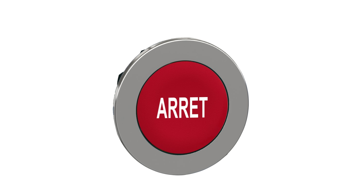Attuatore pulsante instabile ZB4 di Schneider Electric, rosso, diametro 30 mm, protezione IP66/IP67/IP69K, per ambienti estremi.