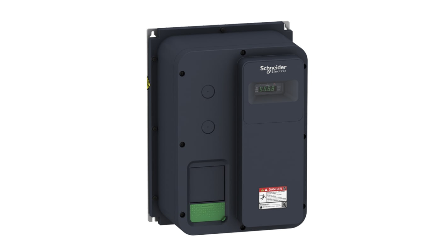 Schneider Electric ATV320U04M2W, avviatore a velocità variabile 0,37 kW, montaggio a parete, IP66, dimensioni 250x182x340 mm.