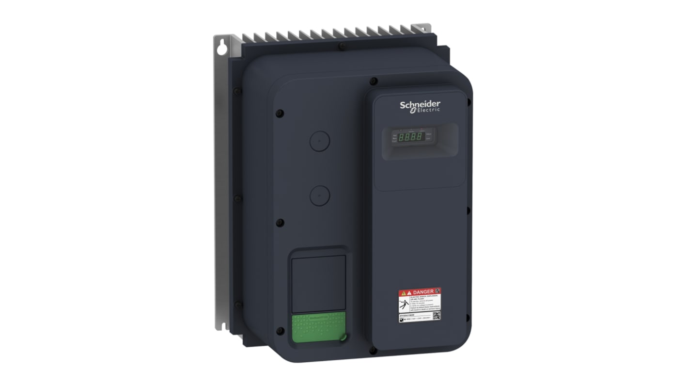 Avviatore a velocità variabile Schneider Electric ATV320U15M2W, potenza 1,5 kW, montaggio a parete, dimensioni 250x340x235 mm.