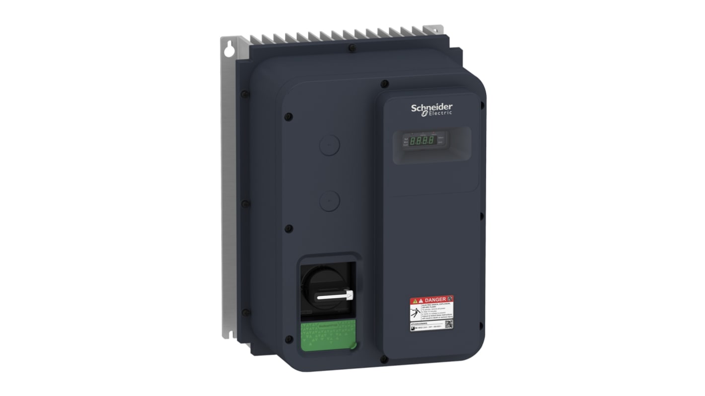 Avviatore a velocità variabile Schneider Electric ATV320U30N4WS, potenza 3 kW, montaggio a parete, dimensioni 250x340x235 mm.