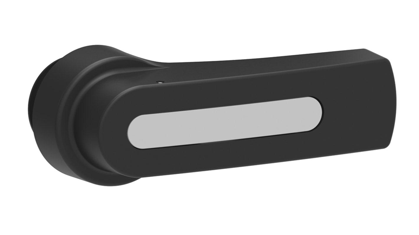 Manopola rotante Lovato GLX61DB per sezionatori GL160-315A, montaggio a scatto, colore nero, supporta 1-3 lucchetti.